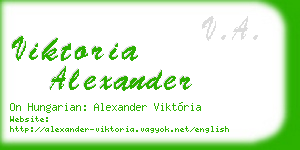 viktoria alexander business card